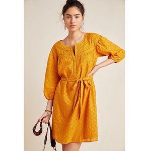 Anthropologie Treva Embroidered Tunic Dress NWT